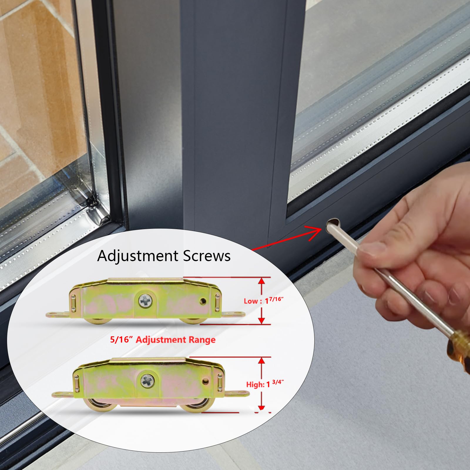 Sliding Patio Door Rollers Replacement - 1-1/4