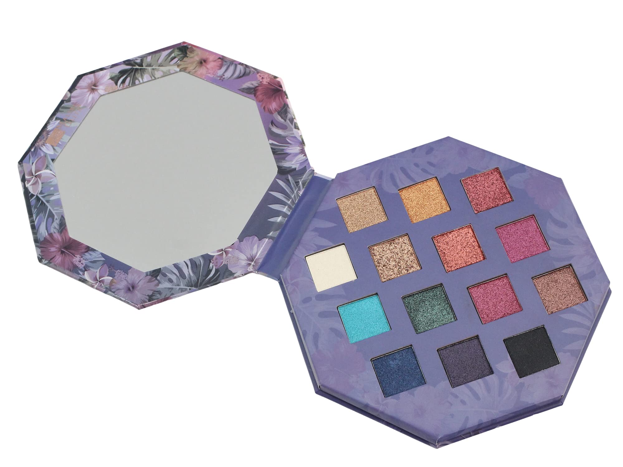 14-Color Tropical Touch Makeup Palette - Vibrant Eyeshadow & Blush for Party, Date Night & Everyday Glam