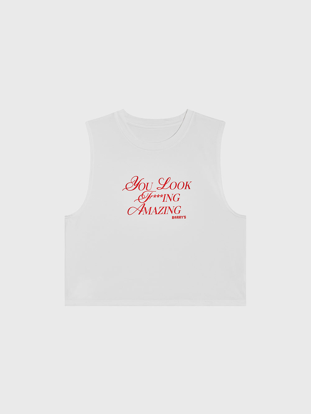 Barry's Optic White Legend Tank Top - Soft Breathable Cotton Tee for Men & Women | Gym, Workout, Running, Casual Wear