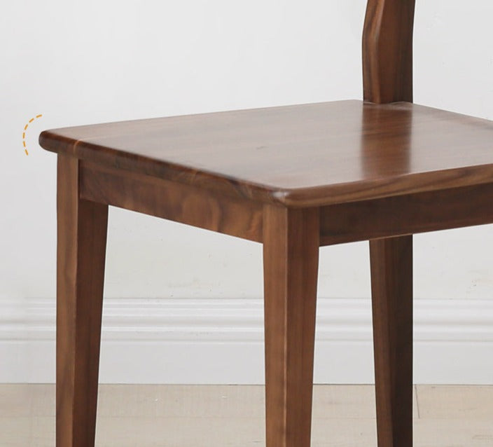 Solid Wood Dining Chairs Set of 4 - Premium Oak, Black Walnut & Ash - Modern Farmhouse Style for Kitchen, Dining Room & Restaurant Use