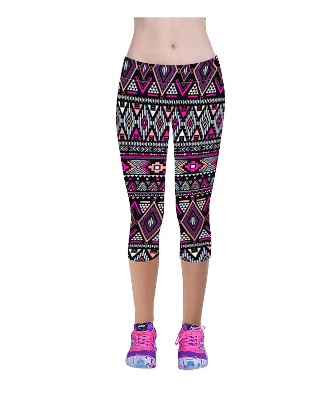 Cicilin Women's High Waist 3/4 Length Leggings - Stretchy Cropped Yoga Pants for Running, Workout & Gym - Comfortable Fitness Capris for Women