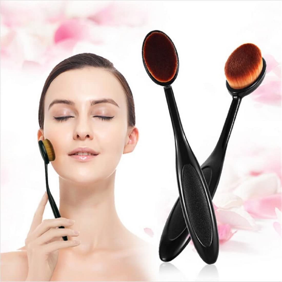 2pcs Toothbrush Shape Foundation Highlighter Brush - Ultra Fine Fiber Makeup Brush for Flawless Contouring & Highlighting - Perfect for Professional Makeup Artists & Beauty Enthusiasts