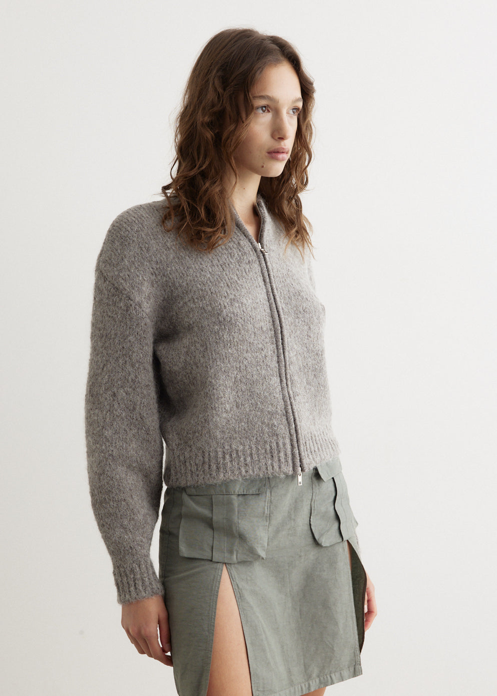Soft & Cozy Alpaca Zip Up Cardigan for Women - Winter Warm Fleece Pullover - Perfect for Casual Outfits, Office Wear & Travel