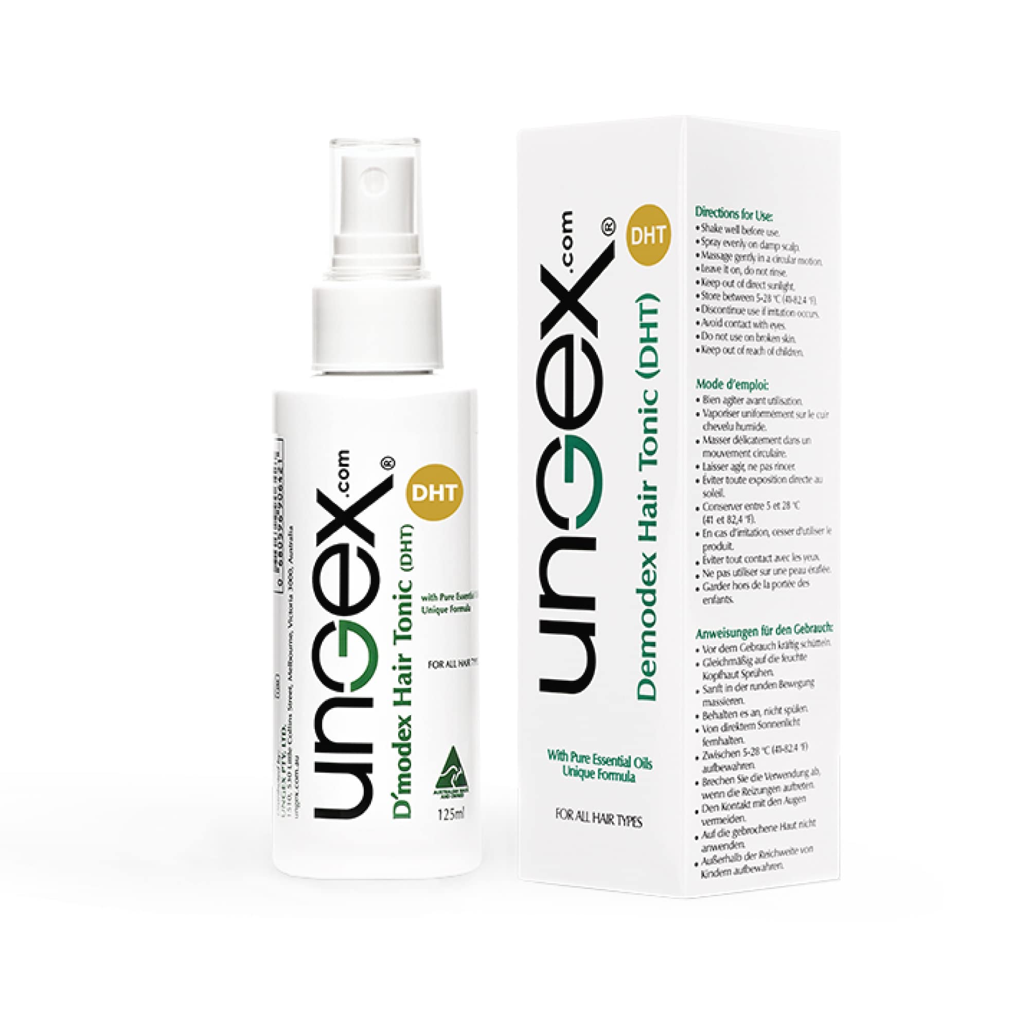 Herbal Tonic for Hair Growth & Scalp Treatment | Safe Demodex Folliculorum Remedy for Hair Loss & Scalp Demodicosis | Ungex DHT Formula | Ideal for Daily Scalp Care & Thinning Hair Solutions