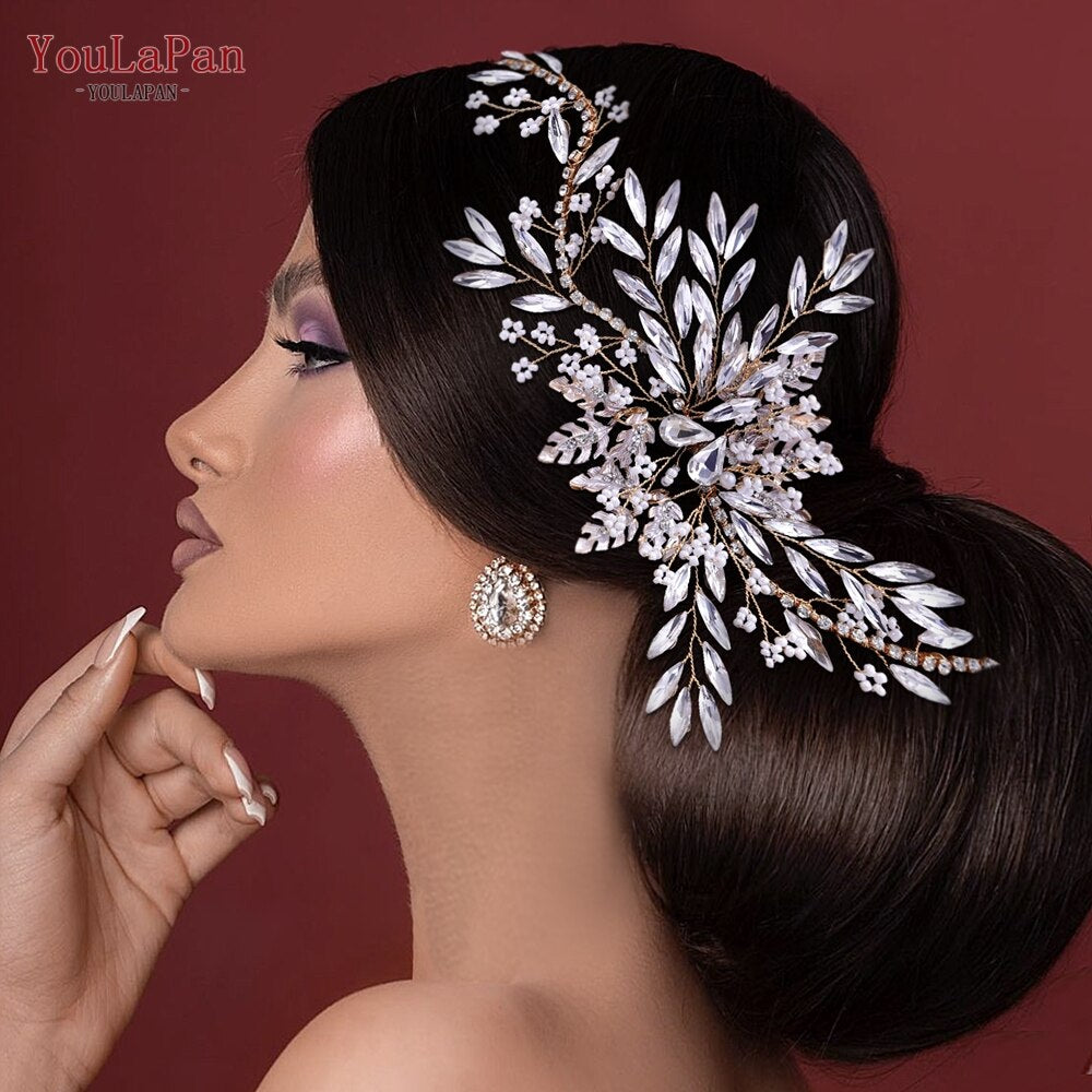 Sparkling Rhinestone Wedding Headband for Women – Elegant Bride Hair Accessory for Ceremony, Reception & Special Occasions
