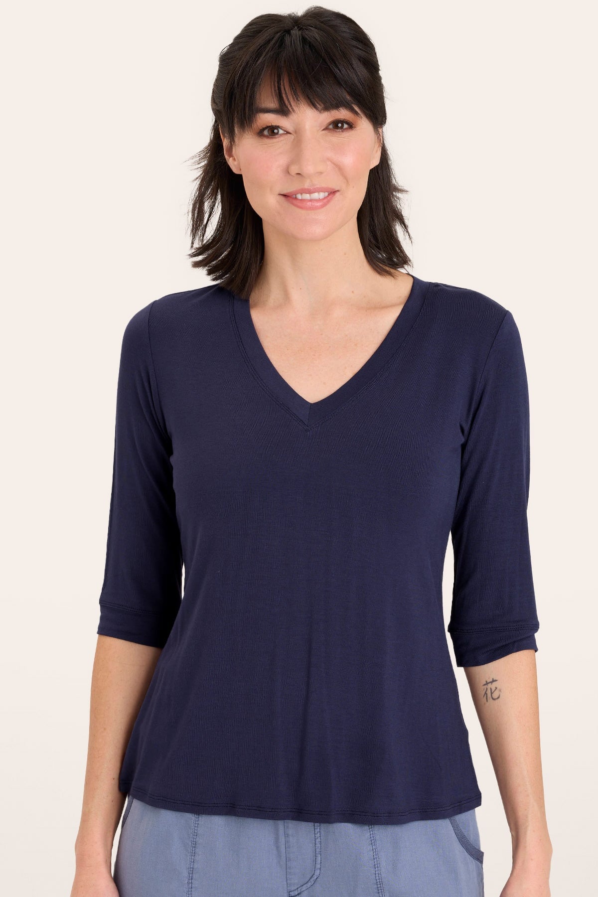 Principle Top Navy - Stylish Women's Casual T-Shirt for Everyday Wear | Perfect for Work, Outings & Relaxation