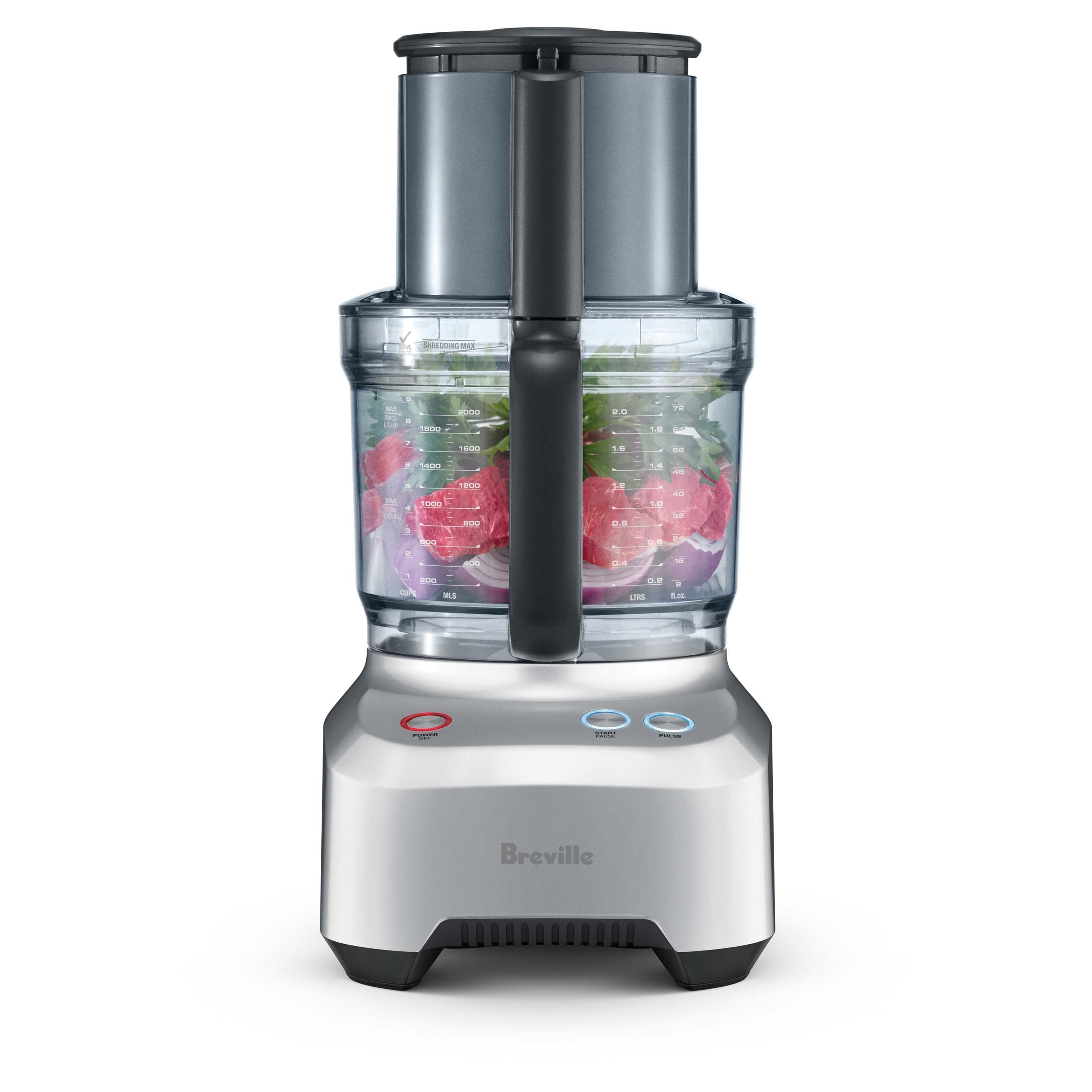 Breville The Sous Chef 12-Cup Food Processor - Silver (BFP660SIL1BCA1) | High-Power Kitchen Appliance for Chopping, Slicing & Shredding | Perfect for Meal Prep, Baking & Large Family Cooking