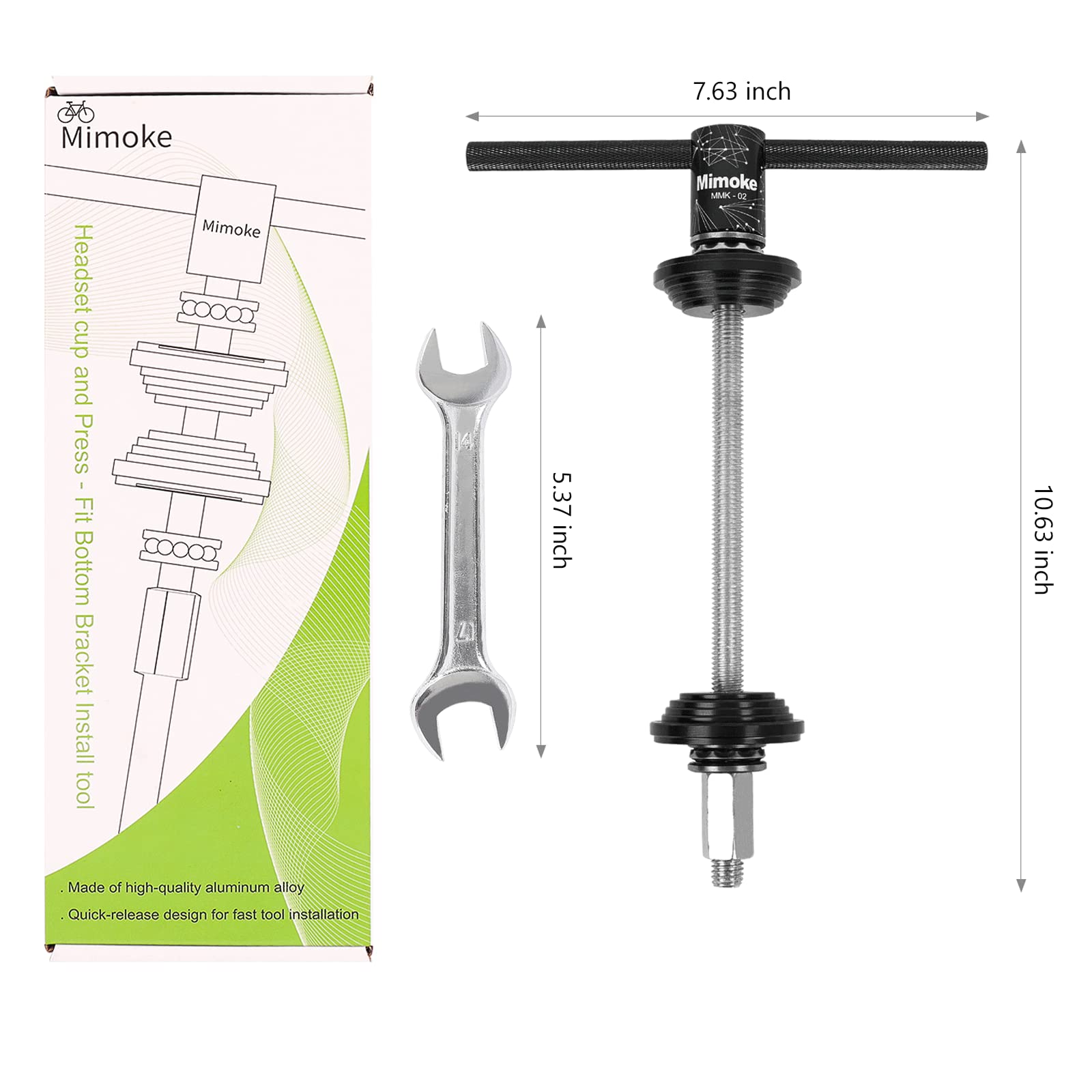 Mimoke Bicycle Headset Press Tool - Professional Installation Tool for Bottom Bracket BB73 BB86 BB30 BB91 BB92 PF30 - Perfect for Bike Repair & Maintenance in Home Garage or Bike Shop