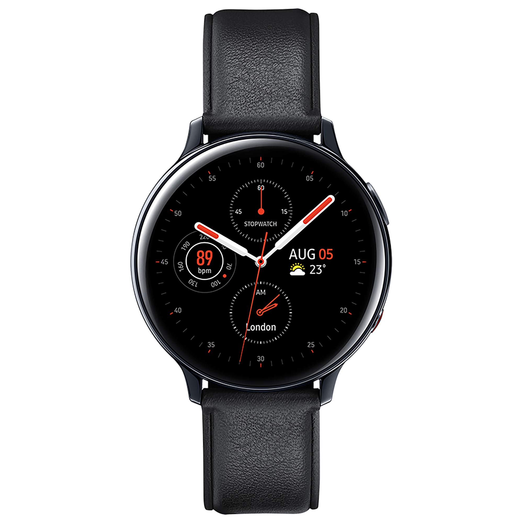 Samsung Galaxy Watch Active2 4G LTE Smartwatch - 44mm Stainless Steel Case, Black (UK Version) - Fitness Tracker, Heart Rate Monitor, GPS, Phone Calls - Perfect for Running, Swimming & Daily Activity Tracking