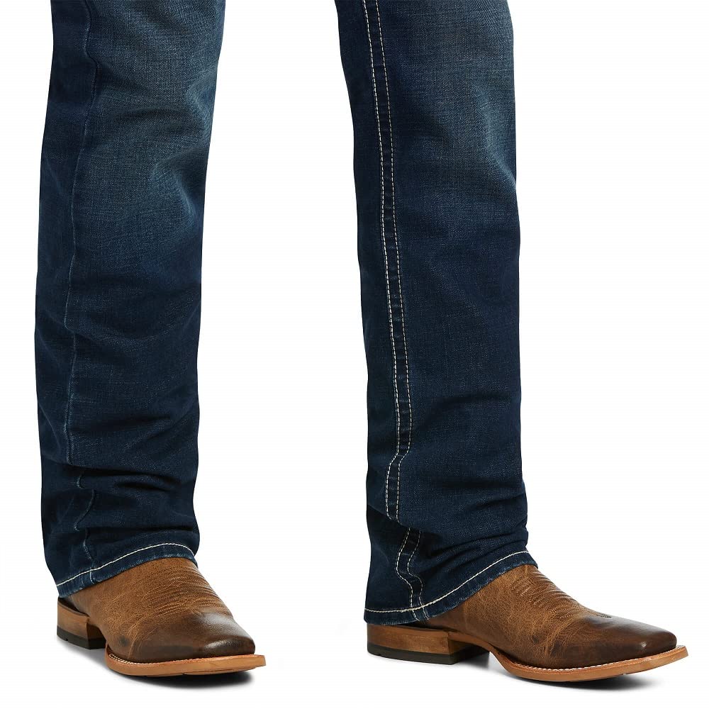ARIAT Men's M5 Straight Stretch Denim Jeans - Comfortable Stackable Straight Leg Fit for Work, Casual & Outdoor Activities