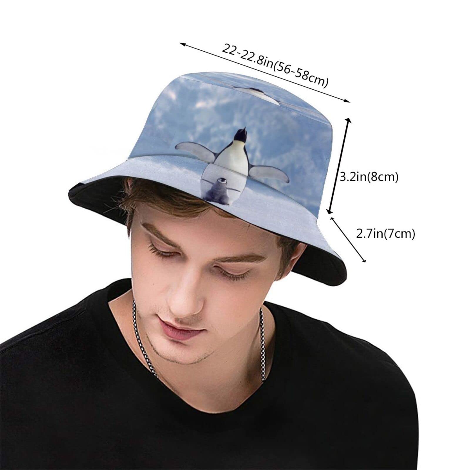 Stylish Penguin Bucket Hat - Cute Animal Print Sun Hat for Boys & Girls - Perfect for Fishing, Picnics, Beach Outings & Summer Travel