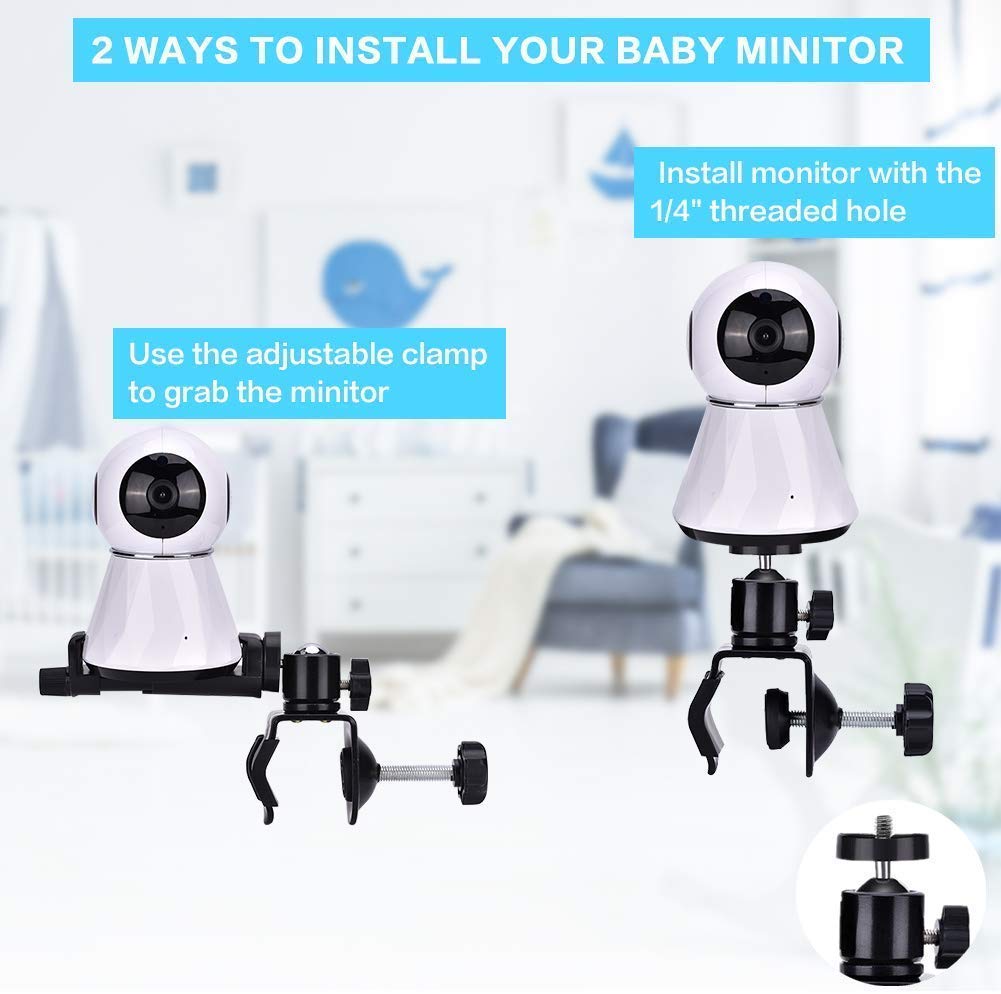 Universal Baby Monitor Bracket - 360° Adjustable Camera Holder for Home Security & Nursery Monitoring