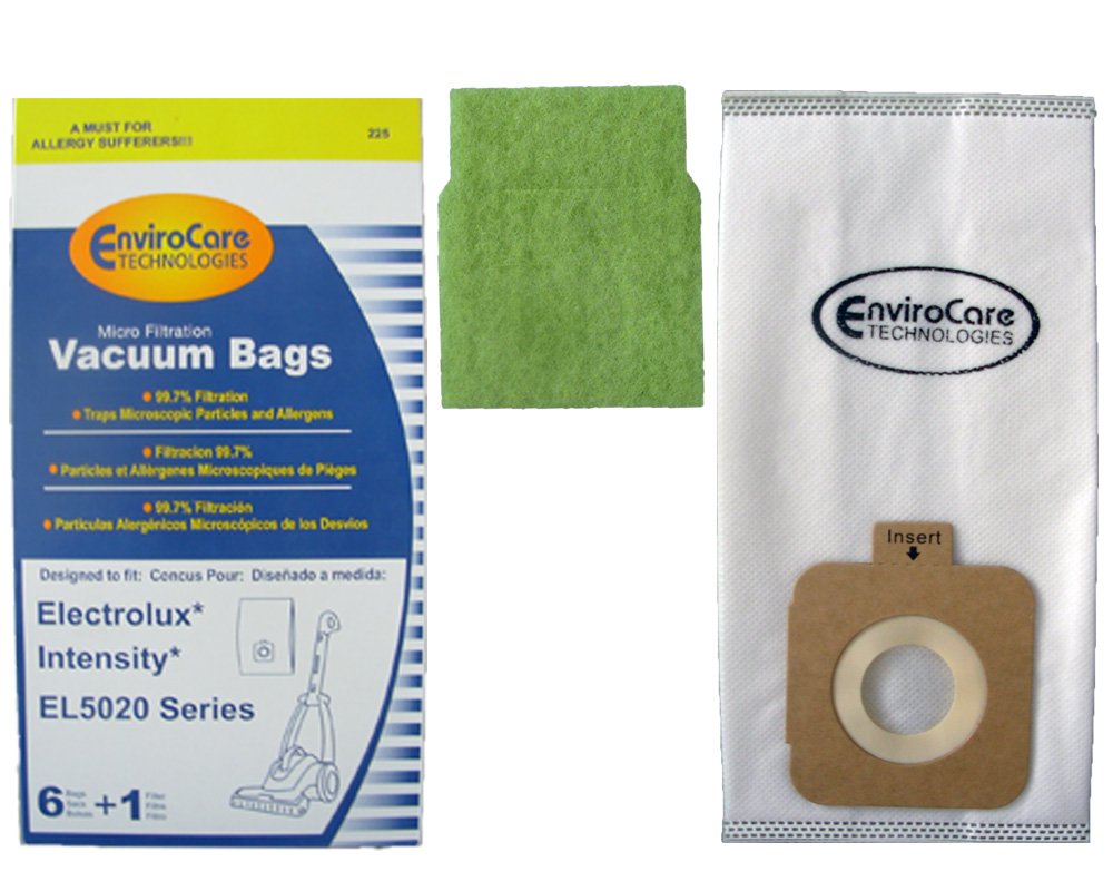 **EnviroCare Replacement Allergen Filtration Vacuum Cleaner Dust Bags – 24 Bags & 4 Filters – Compatible with Electrolux Intensity EL5020 Series Canister Vacuums – Ideal for Allergy Sufferers & Pet Owners**