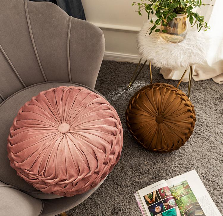 Dusty Tones Pleated Velvet Throw Pillow Covers - Soft Decorative Cushion for Sofa, Bed & Home Decor - Perfect for Living Room, Bedroom & Dorm Styling