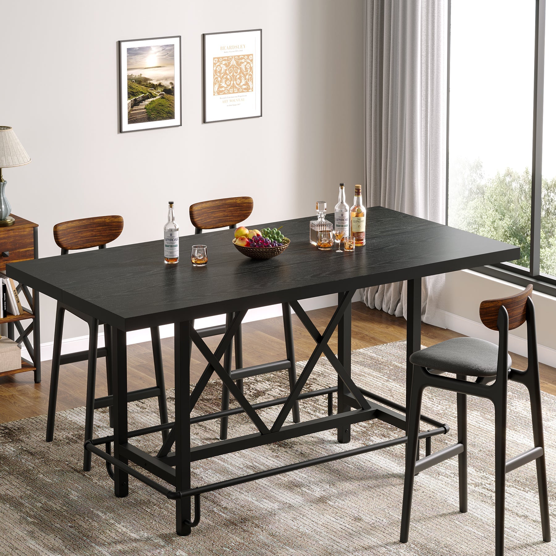 Farmhouse Pub Bar Counter Height Table - 62.99