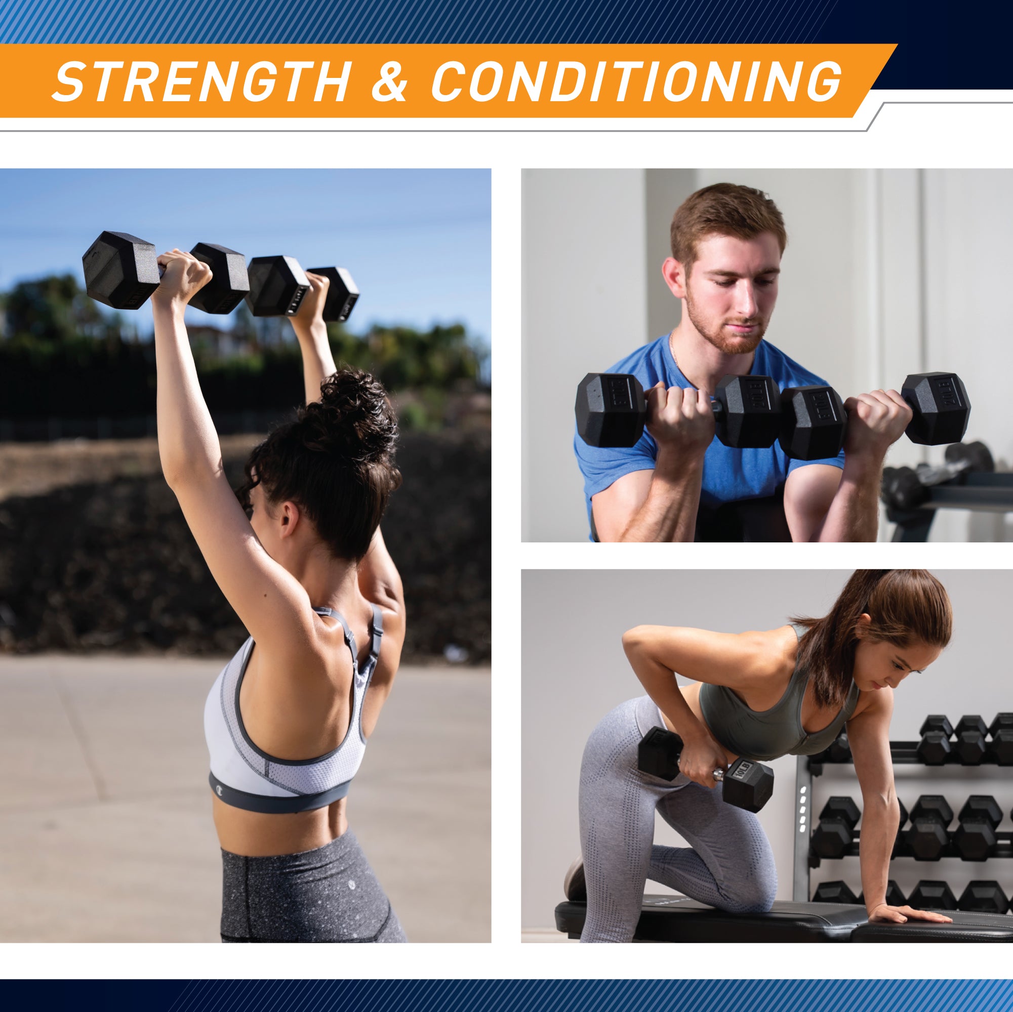 Marcy 45lb Rubber Hex Dumbbell Set - Heavy Duty Weight Lifting Equipment for Home Gym, Strength Training & CrossFit Workouts | Durable Non-Slip Grip for Safe Workout Sessions