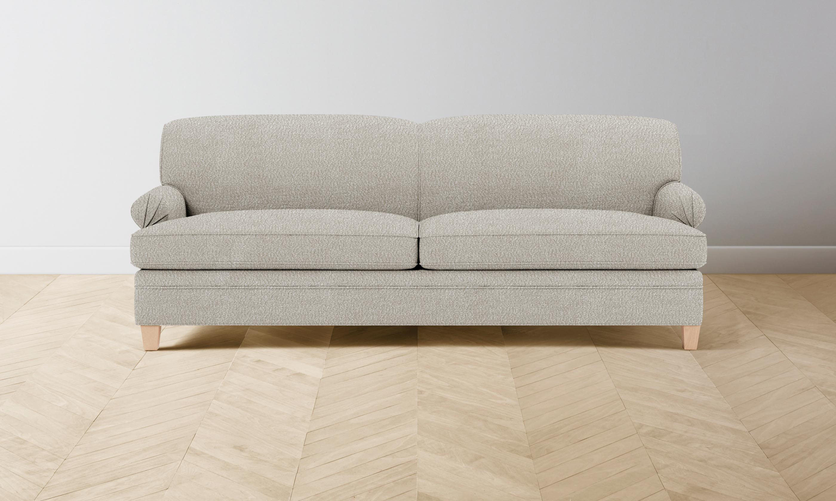 Carmine Sofa - Italian Bouclé Fabric Upholstered Modern Living Room Furniture for Small Spaces & Apartments | Perfect for Cozy Home Decor & Relaxing Evenings