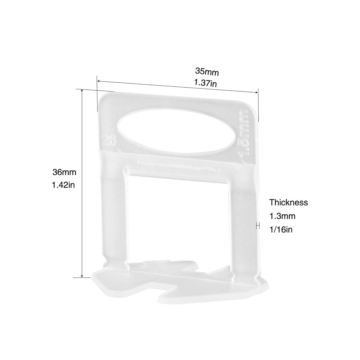 4000pcs Tile Leveling System Clips - 1/16