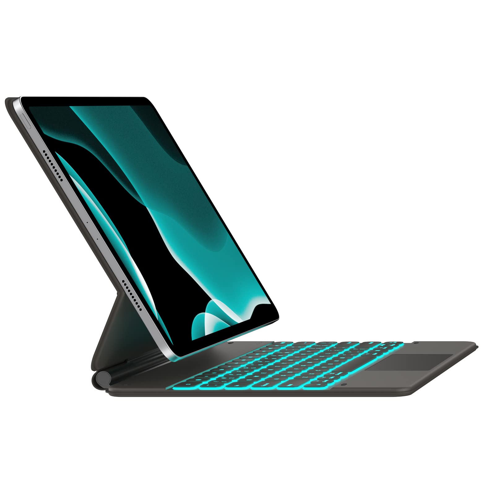 Magnetic Keyboard Case for iPad Pro 12.9 Inch (6th/5th/4th/3rd Gen) - Backlit Bluetooth Keyboard with Trackpad & Stand - 10 Color LED Options - Space Black - Perfect for Work, Study & Travel