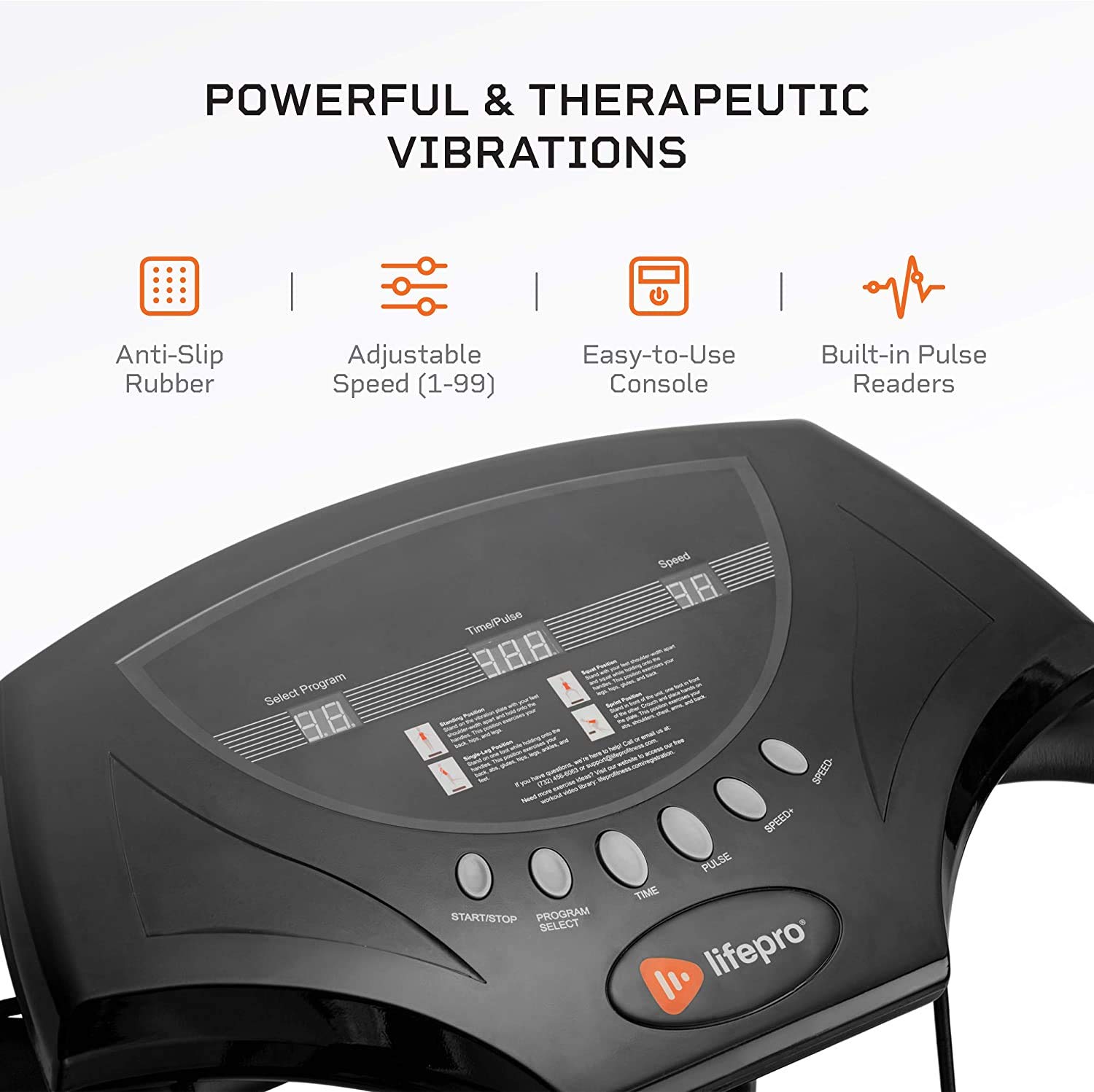 LifePro Rhythm Vibration Plate Machine - Professional Whole Body Vibration Platform for Home Gym, Cardio Workout & Weight Loss - Perfect for Home Fitness, Muscle Recovery & Cellulite Reduction