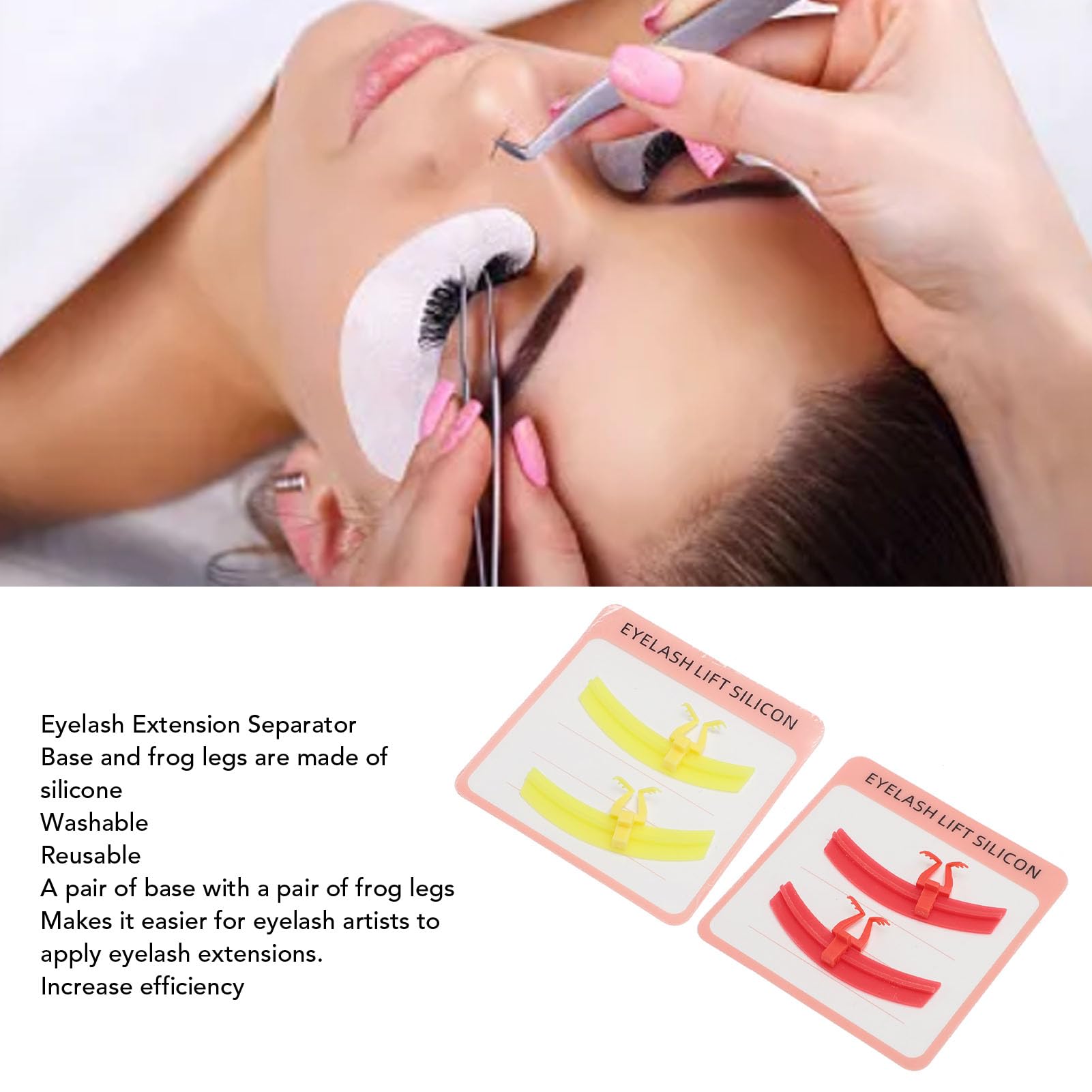 2 Pair Reusable Eyelash Extension Separators - Professional Lash Lift & Extension Kit with Precision Grafting Splitter for Beginners & Technicians | Perfect for Salon, Home Use & Professional Lash Applications