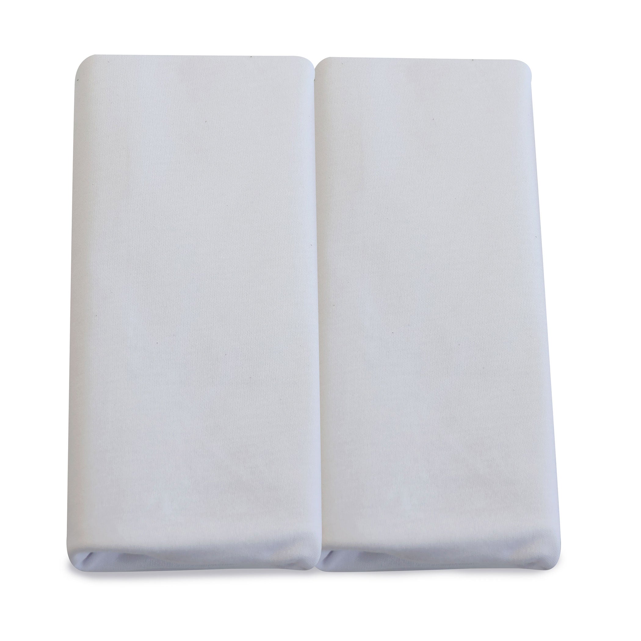 Premium 2-Pack Bamboo White Moses Basket Fitted Sheets - Soft Jersey Crib Bedding for Newborns & Infants - Perfect for Nursery, Baby Shower Gifts & Cozy Sleep