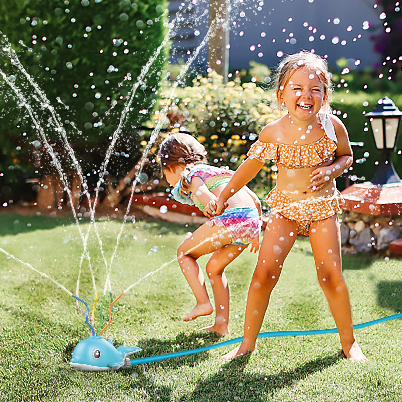 **deAO Wiggle Tube Water Sprinkler Toy for Kids - Outdoor Play Sprinkler with Moving Tubes, Fun Garden & Lawn Water Toy for Boys & Girls Ages 3+ - Perfect for Backyard Fun, Summer Parties & Splash Play**