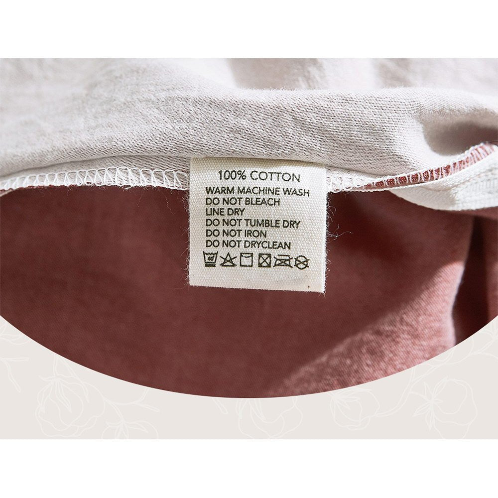 Premium 100% Cotton Sheet Set - Soft & Breathable Single Bed Sheets in Red & Beige - Perfect for Home, Dorm, or Guest Room Comfort