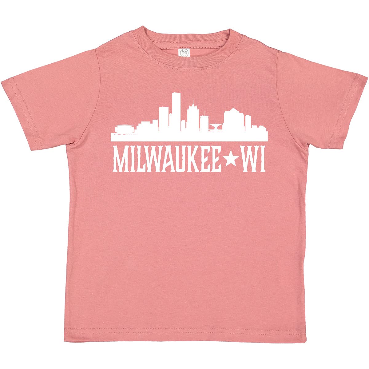 Inktastic Milwaukee Wisconsin Skyline WI Cities Toddler T-Shirt - Cute WI State Skyline Graphic Tee for Boys & Girls - Perfect for Daycare, Playdates & Family Outings