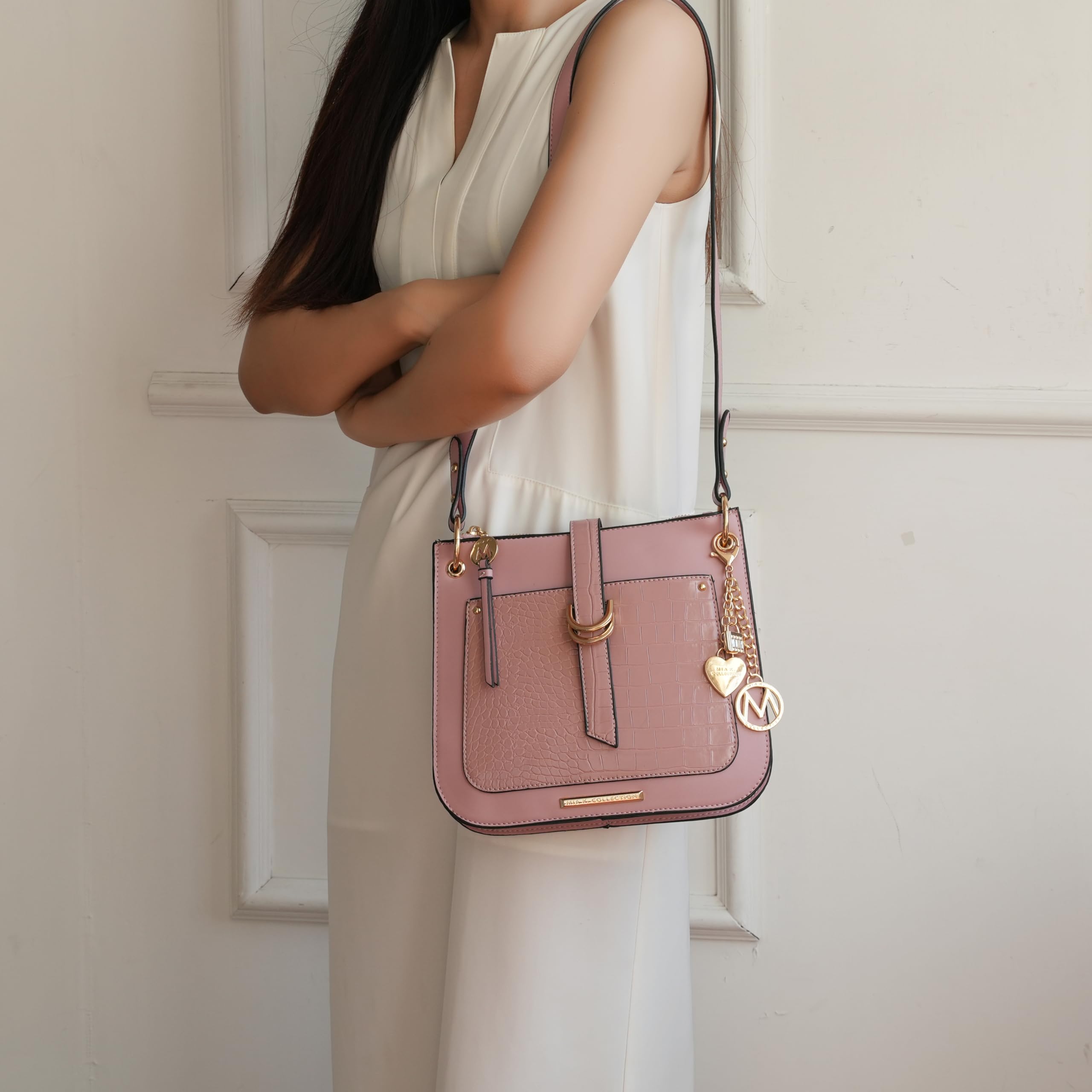 MKF Collection Women's Vegan Leather Crossbody Bag - Small Shoulder Purse Handbag by Mia K | Perfect for Work, Travel & Everyday Use