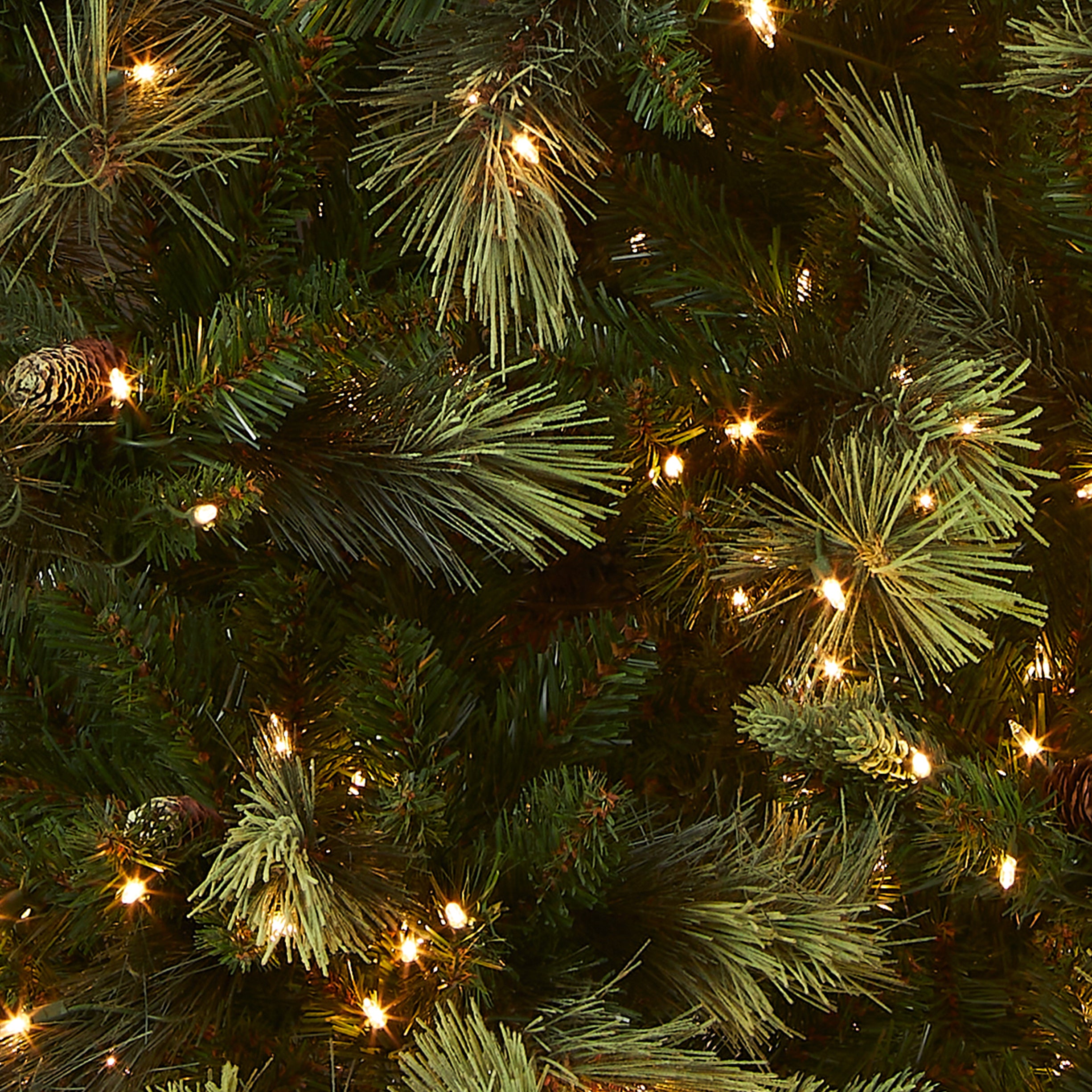 7.5 ft Pre-Lit Artificial Carolina Pine Christmas Tree with 1000 Clear LED Lights - Perfect for Living Room, Office & Holiday Decorations