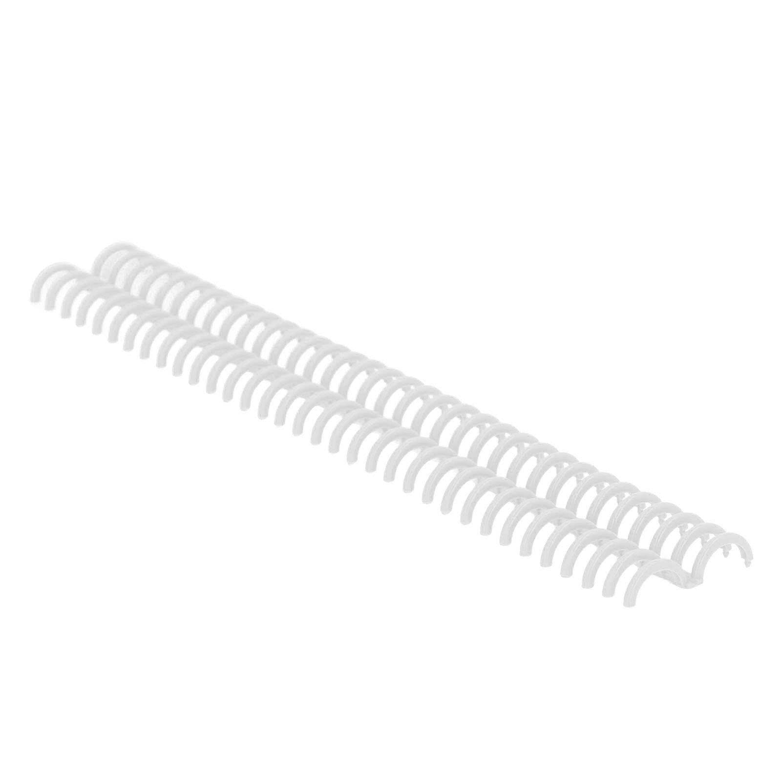 10-Pack 15mm White Binding Coils with 34 Holes - Perfect for Notebooks, Documents, Reports, and DIY Projects - Durable Spiral Binding Supplies for Office, School, and Home Organization