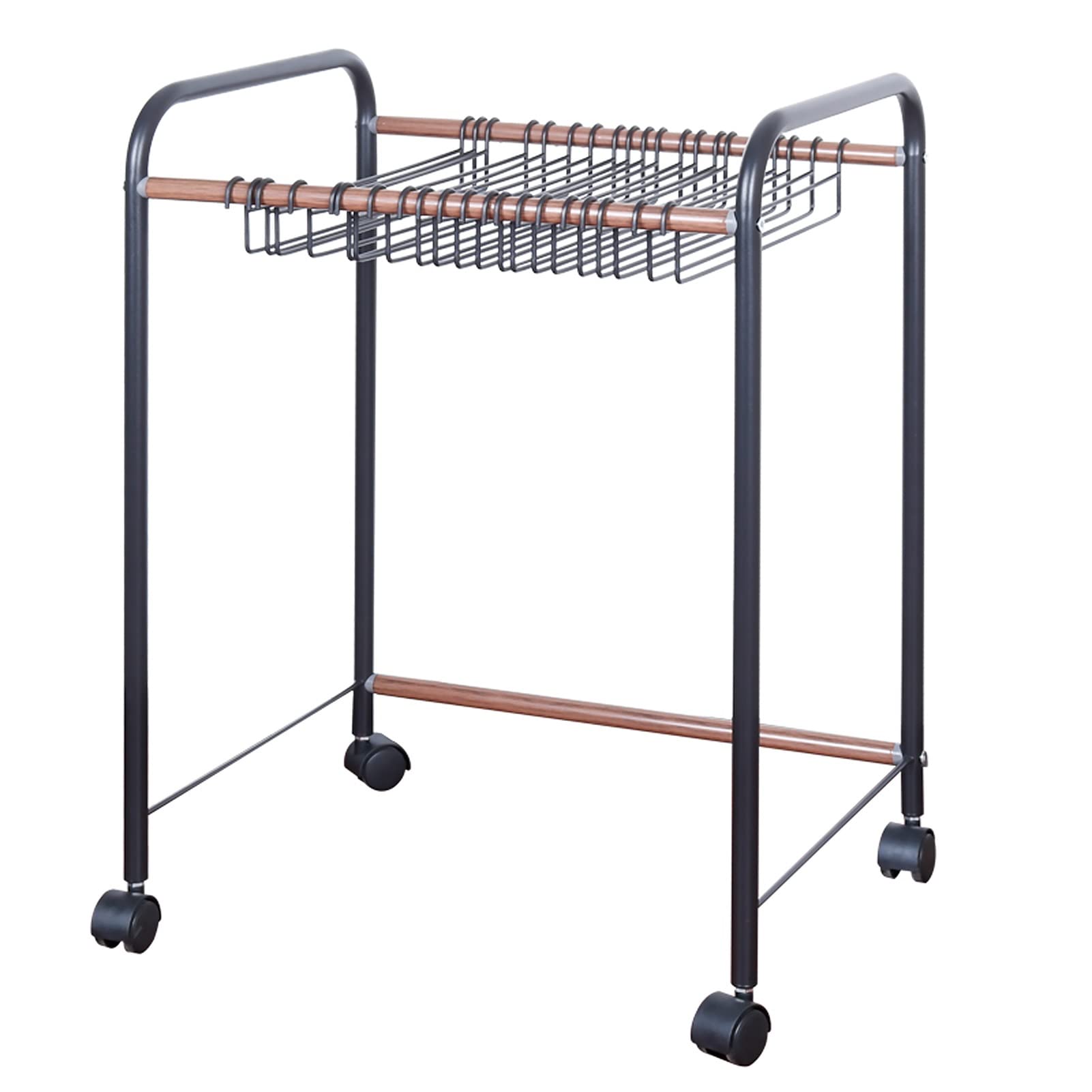 Black Freestanding Rolling Pants Organizer with 20 Hangers - Space-Saving Closet Storage for Scarves, Trousers & Jeans - Perfect for Bedroom, Walk-in Closet or Laundry Room Organization