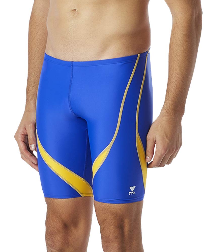 TYR Men’s Alliance Splice Jammer Swimsuit - Competitive Swimwear for Training & Racing - Perfect for Lap Swimming, Triathlons & Water Sports