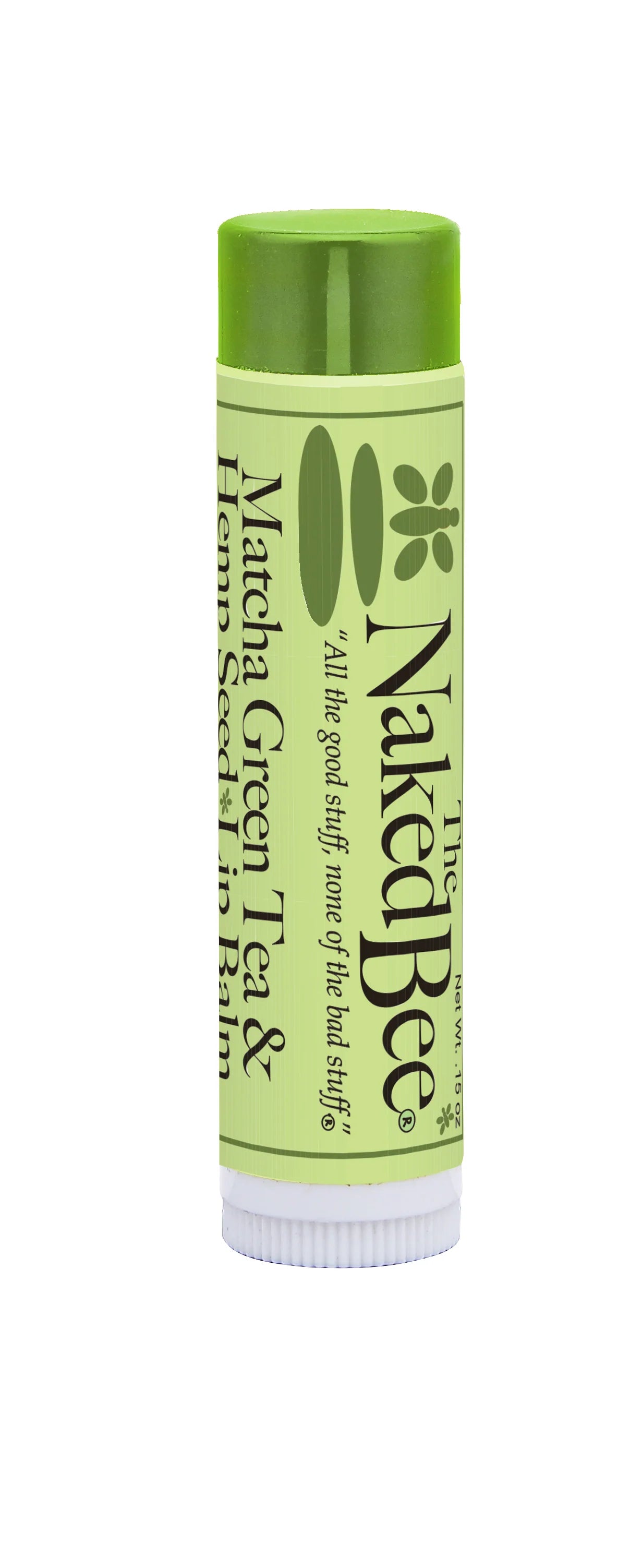 The Naked Bee Matcha Green Tea Lip Balm - Moisturizing & Natural Lip Care for Dry, Chapped Lips - Perfect for Daily Hydration, Winter Protection & On-the-Go Use