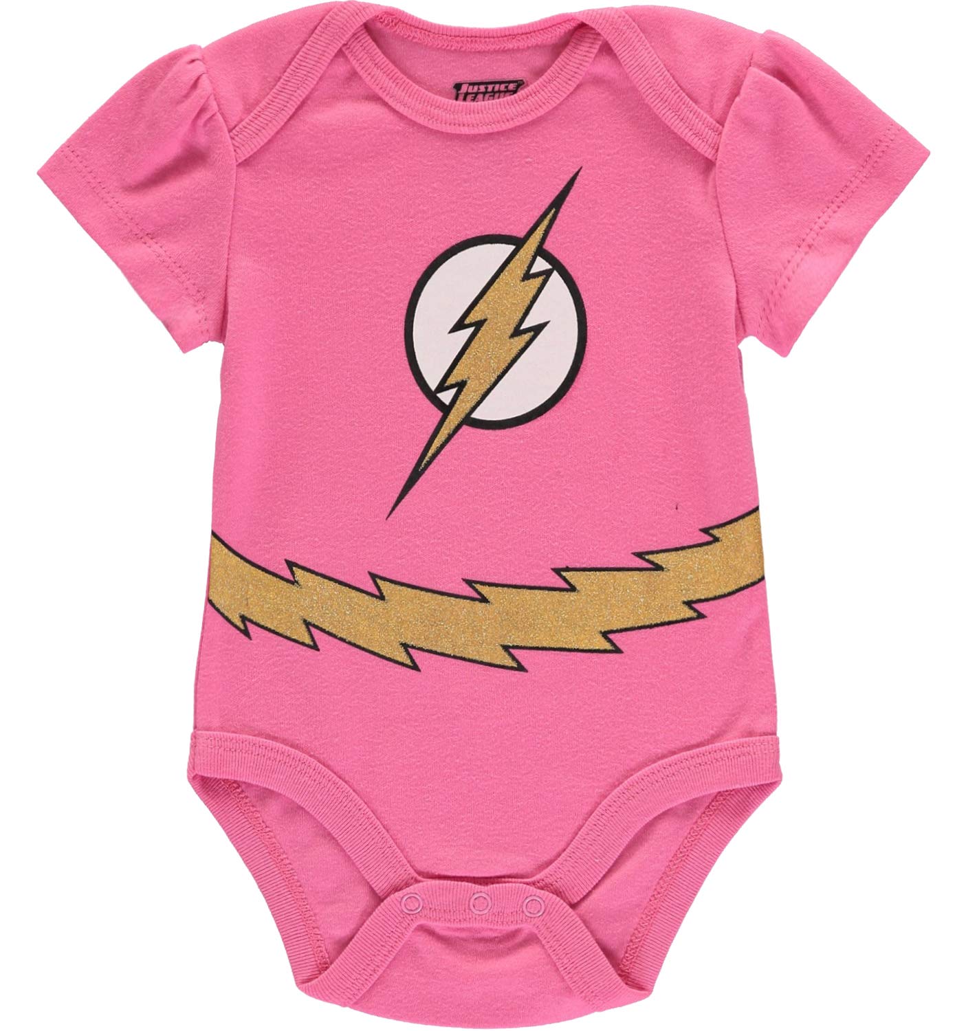 DC Comics Justice League Baby Girls Bodysuit 5-Pack - Cute Superhero Outfits for Infant Girls (Multi, 12 Months) - Perfect for Playdates, Photo Shoots & Superhero-Themed Birthday Parties