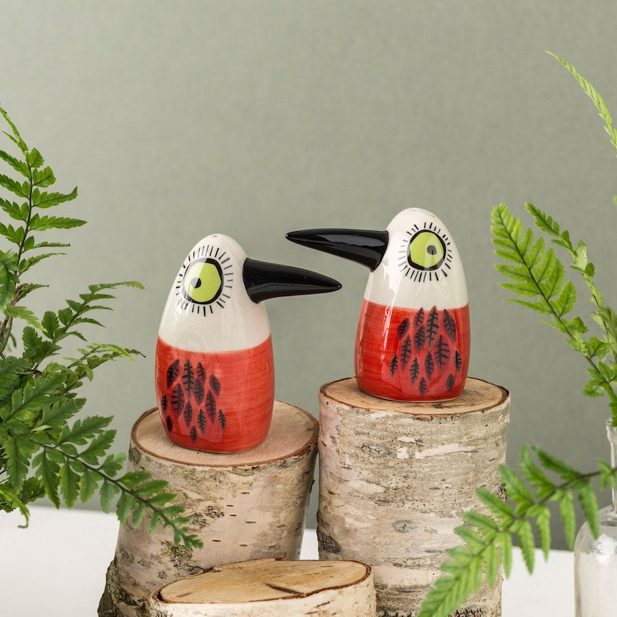 Red Bird Salt and Pepper Shakers Set - Cute Kitchen Decor for Dining Table, Perfect Gift for Bird Lovers - Ideal for Home, Restaurant, and Outdoor Picnic Use