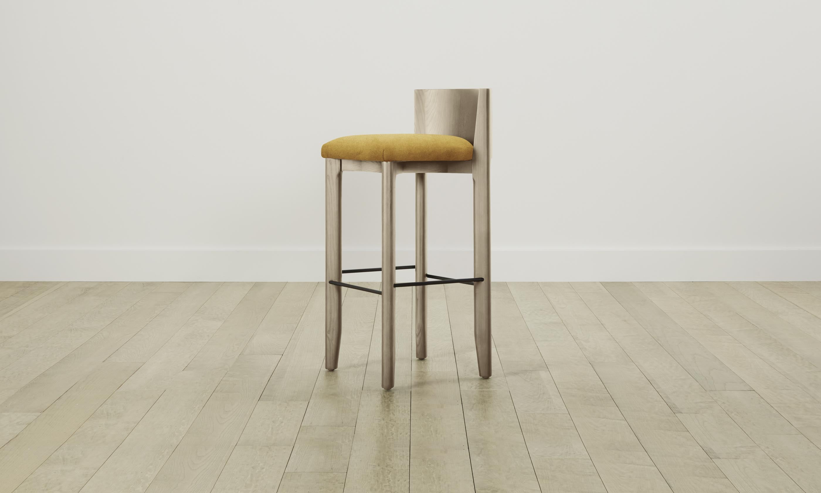Premium Mohair Bar Stool - The Delancey Counter Stool in Amber | Modern Kitchen & Dining Room Seating for Home Bars & Breakfast Nooks