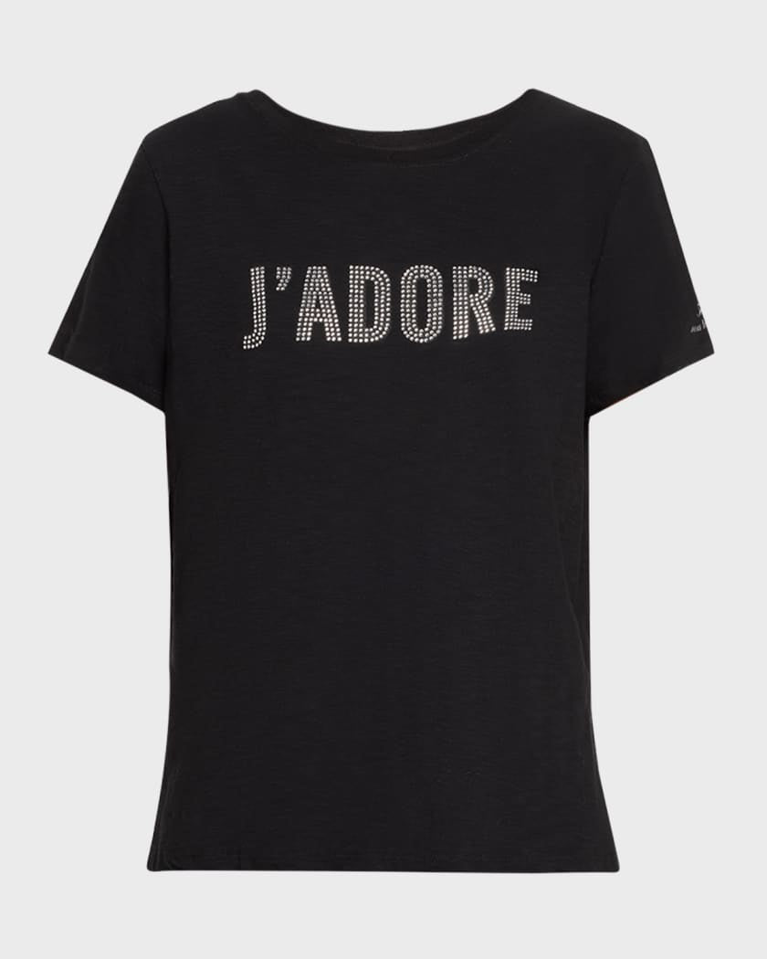 Cinq à Sept J'Adore Tee - Women's Trendy French-Inspired T-Shirt for Casual Wear & Night Out