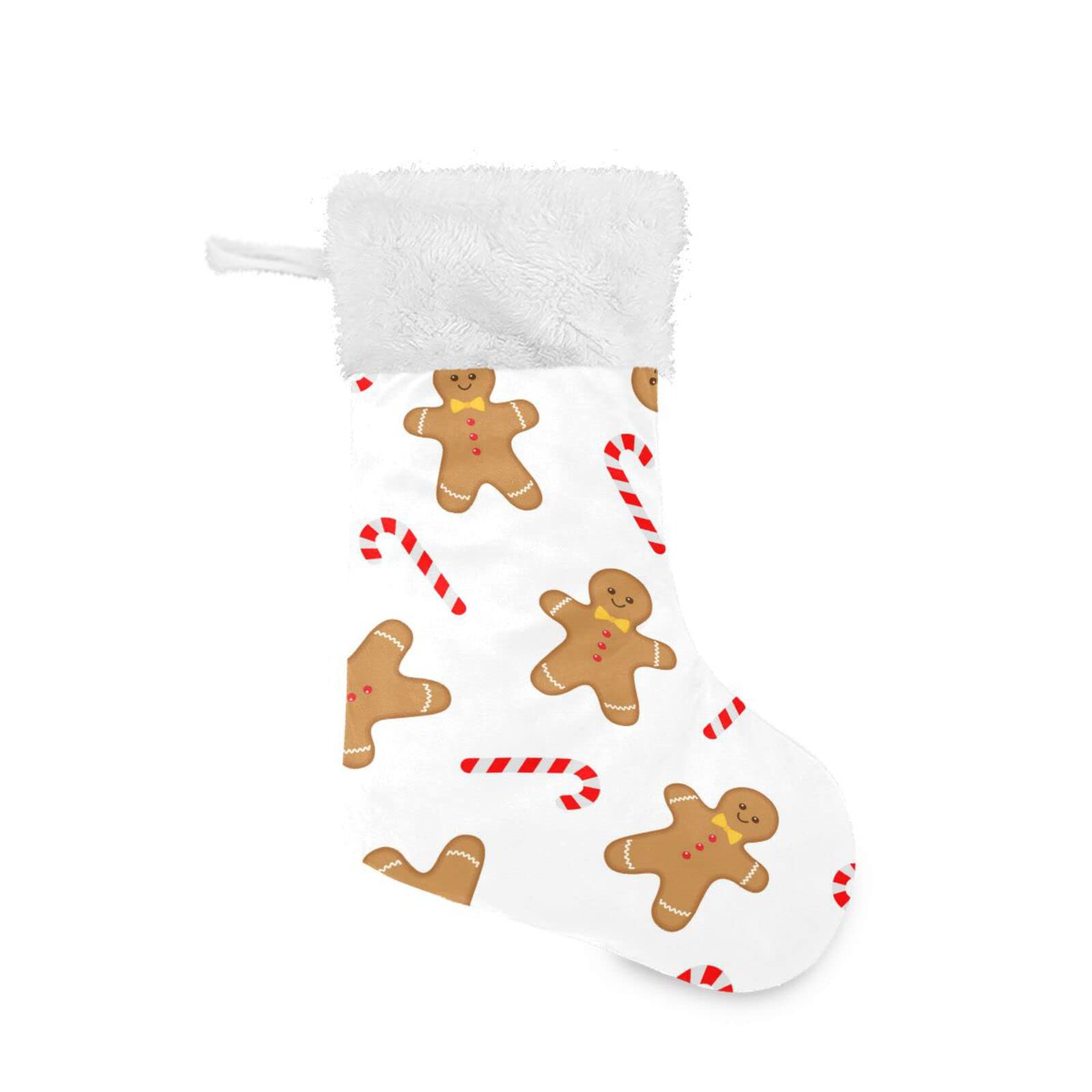 Kigai 1PCS Large Christmas Stockings - 18 Inch Gingerbread Man Xmas Stocking for Fireplace Decorations | Holiday Party Decor & Family Gift Hanging | Perfect for Christmas Tree, Mantel, and Festive Home Decor