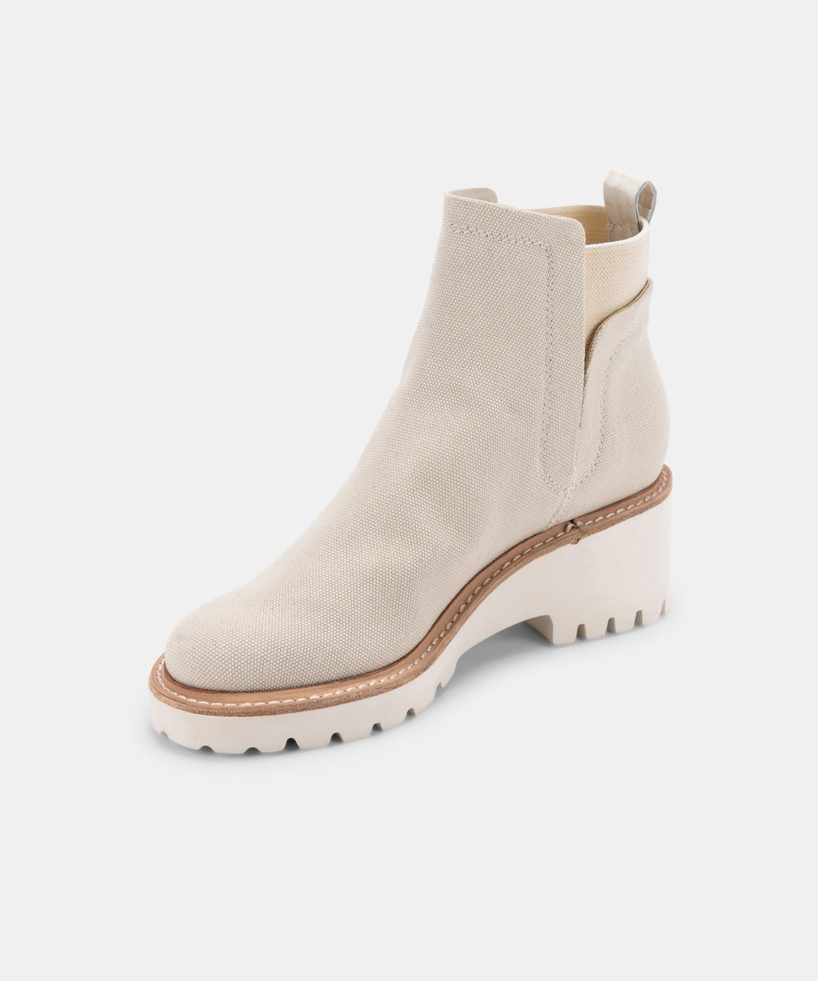 HUEY BOOTIES SANDSTONE CANVAS Shoes - Comfortable & Stylish Women's Booties for Casual Wear | Perfect for Fall, Winter & Everyday Outfits