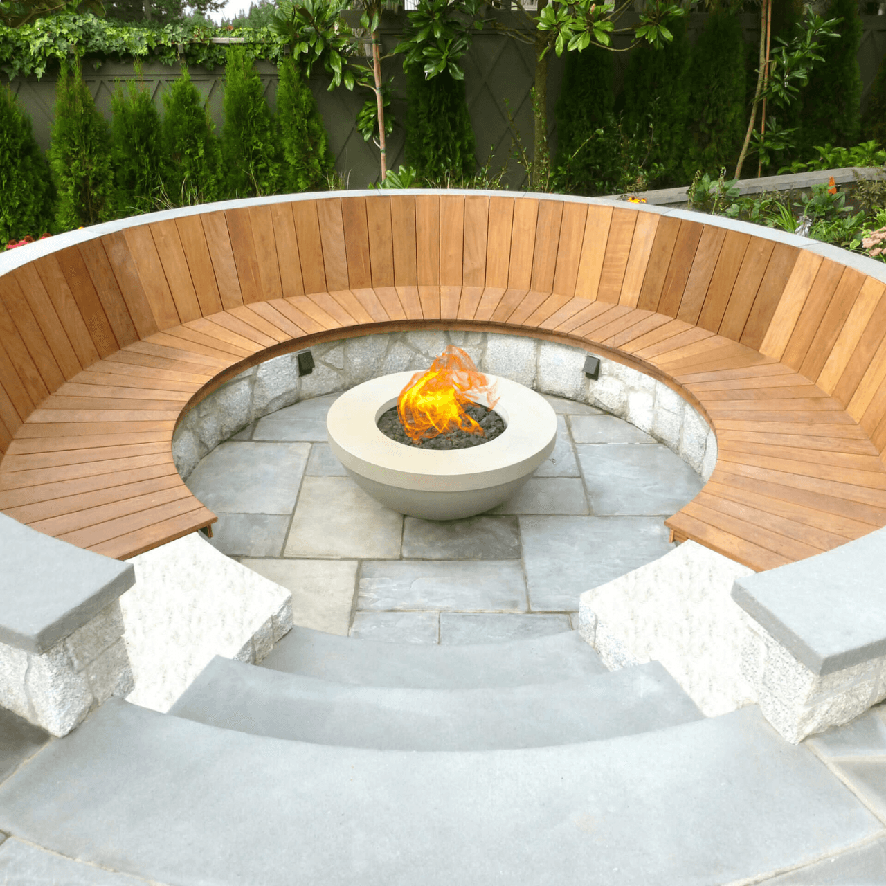 Aura Round Fire Pit - Outdoor Wood Burning Fire Pit for Backyard, Patio, and Camping | Durable Steel Design with Spark Screen | Perfect for Gatherings, S'mores, and Ambiance