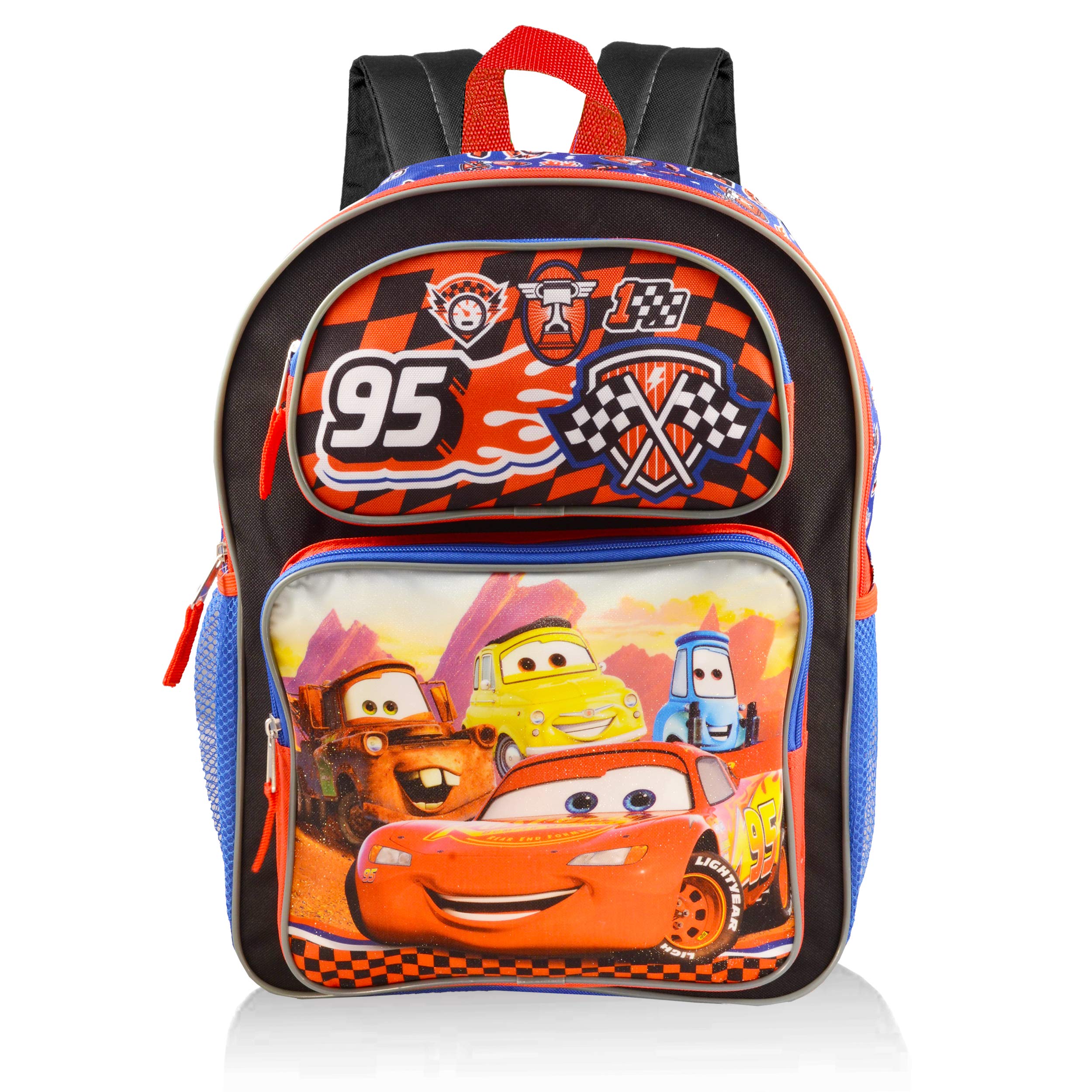 Disney Cars Backpack for Kids - 16 Inch Deluxe School Backpack with Lightning McQueen Design | Perfect for School, Travel, and Everyday Use