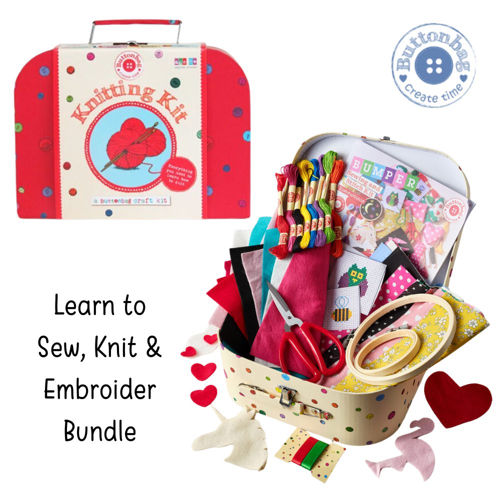 Buttonbag Sewing, Knitting & Embroidery Kit - Complete DIY Craft Supplies Set for Beginners & Professionals - Perfect for Handmade Gifts, Home Decor & Fashion Accessories