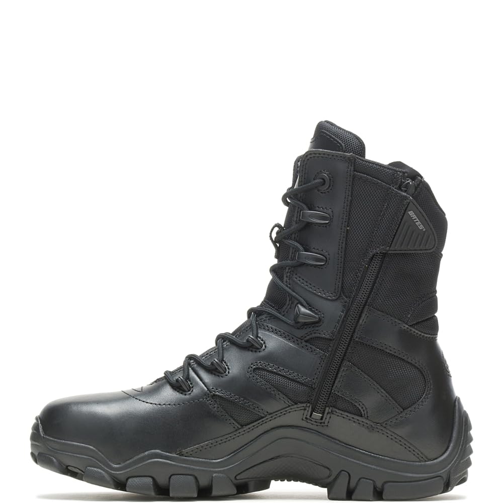 Bates Delta Side-Zip 8 Inch Tactical Boots for Men - Military & Police Uniform Shoes, Work Boots for Law Enforcement & Security Professionals