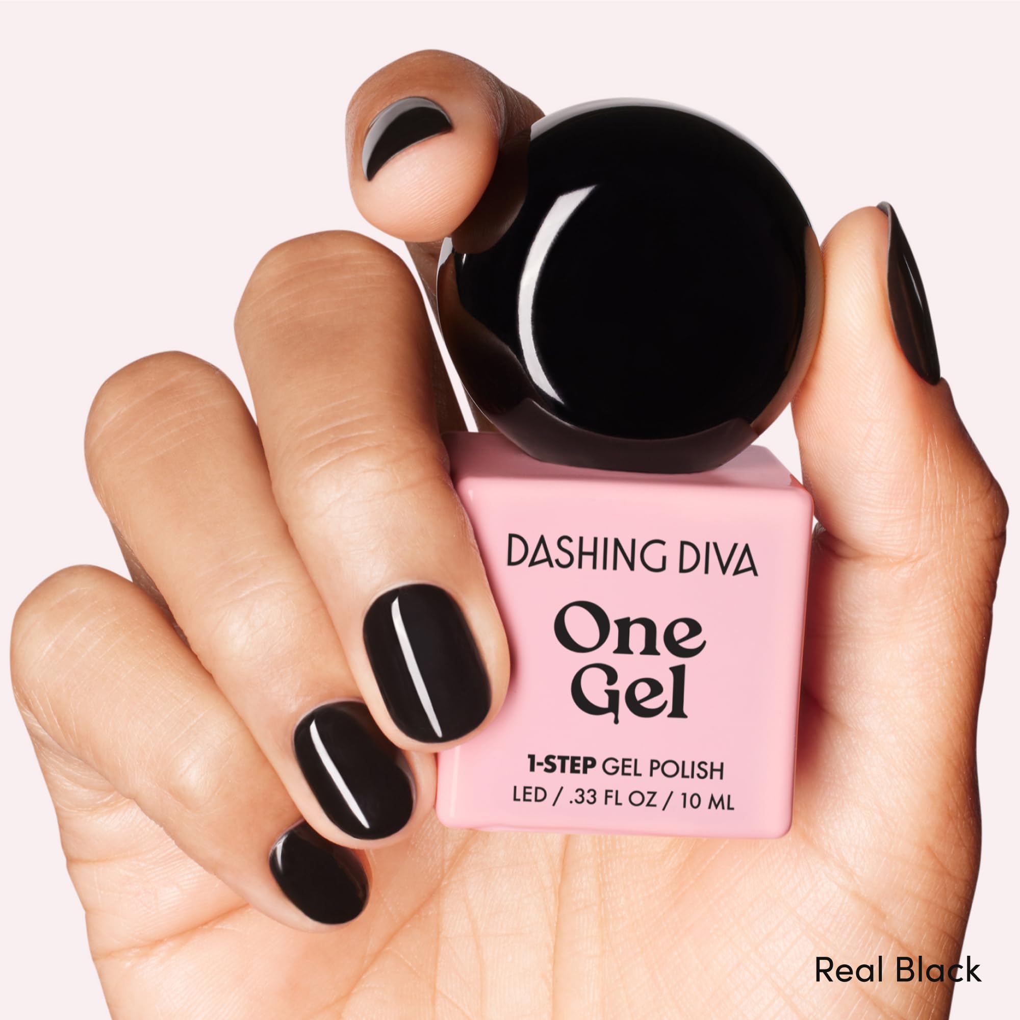 Dashing Diva One Gel Color & Magnetic Duo - Midnight Black & Rogue Magnetic Gel - 3-in-1 Base Coat, Nail Polish & Top Coat - Long Lasting Gel Manicure Kit for Salon Quality Nails at Home