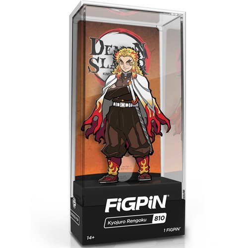 Demon Slayer Kyojuro Rengoku Enamel Pin - Official FiGPiN Collectible [810] - Perfect for Anime Fans, Cosplay & Gift Giving
