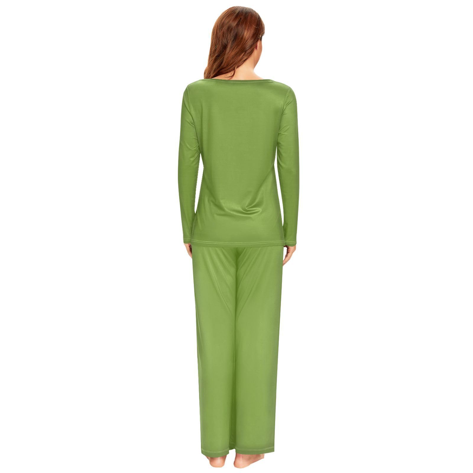 Blue Women's Pajama Set - Soft Long Sleeve Sleepwear Top & Pants Lounge Outfit 20804 | Cozy Nightwear for Relaxing at Home, Sleepovers & Winter Comfort