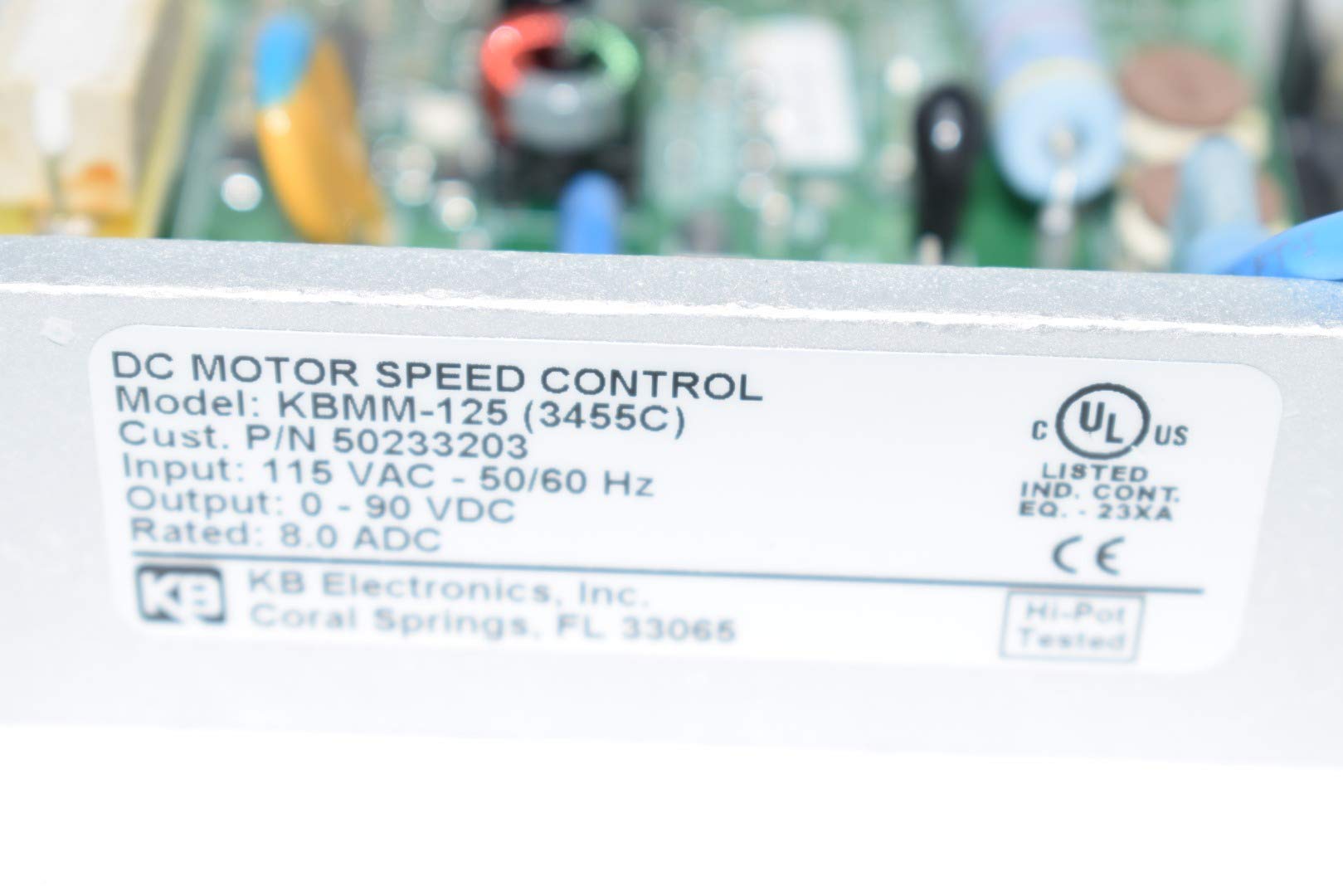 KB ELECTRONICS KBMM-125 0.75 HP DC Motor Speed Controller - 0-90V DC, 115V AC Adjustable Drive for Industrial Machinery & Automation Systems - Perfect for Conveyors, Pumps, and CNC Equipment