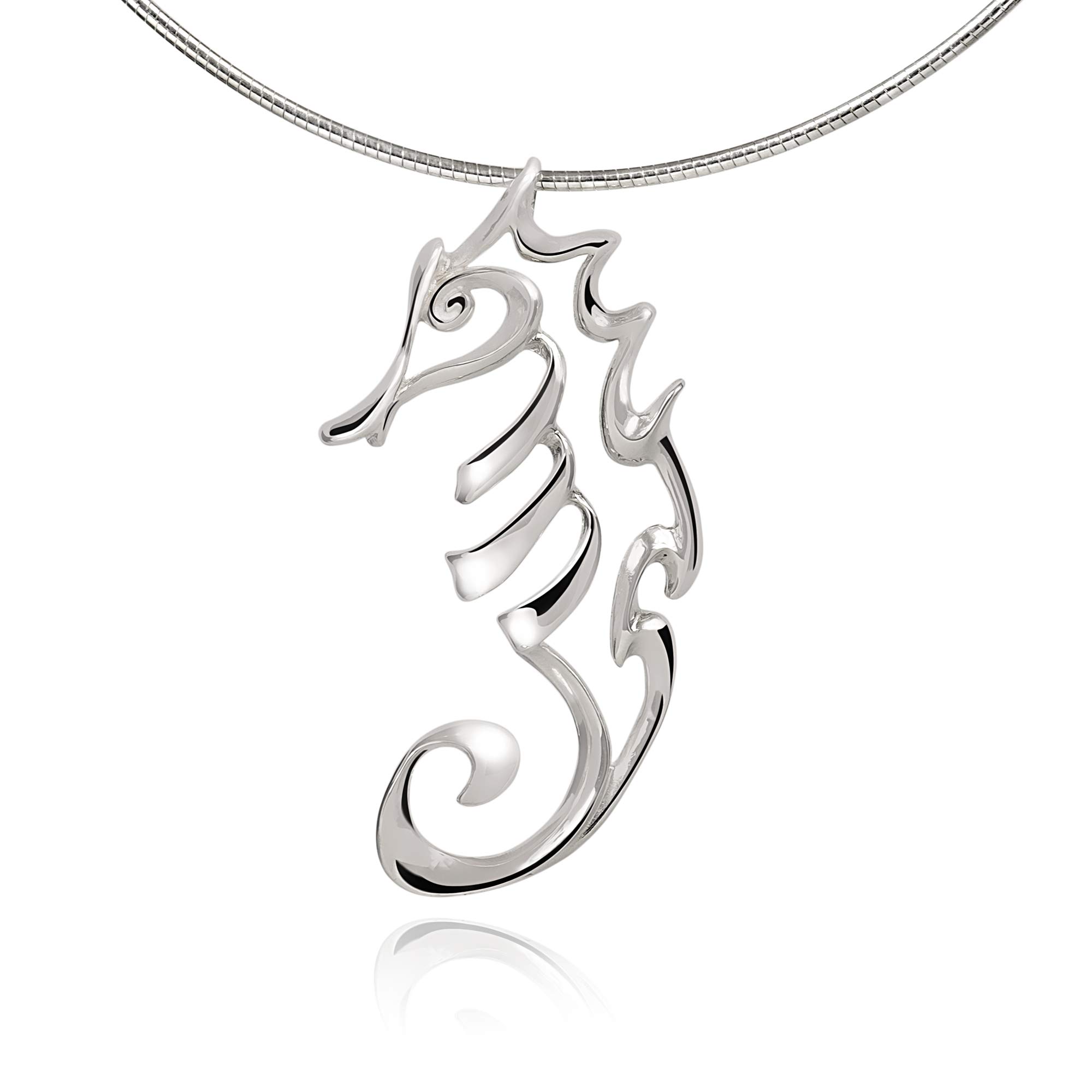 Sterling Silver Seahorse Necklace for Women - Elegant Seahorse Pendant Jewelry, Perfect Gift for Her | Beach Vacation, Boho Style, Ocean Lover Accessory